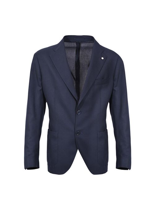 Giacca monopetto in misto cotone e lana Blu L.B.M. 1911 | 62259 26797